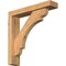 Ekena Millwork Olympic Block Smooth Bracket w/ Offset Brace, Western Red Cedar, 3 1/2"W x 16"D x 16"H BKT0402X16X16OLY05SWR - alternate 1